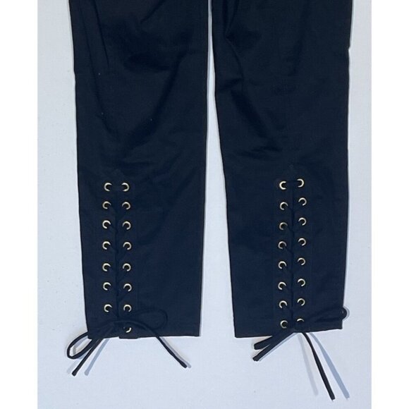 New Marissa Webb Black  Gia Twill High Rise Belted Pants - Picture 11 of 12